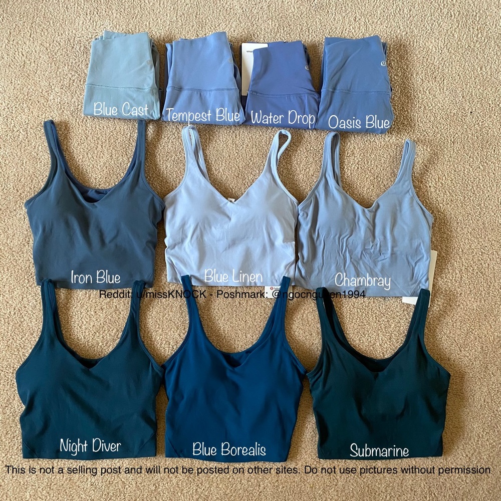 Lululemon Align Tank Blue Linen Color Comparison